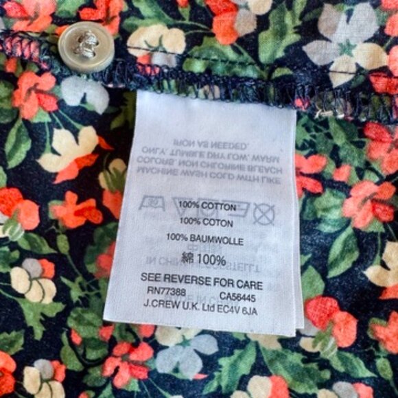 J Crew Liberty Fabric Floral Button Down Cotton Long Sleeved Shirt - Picture 7 of 7